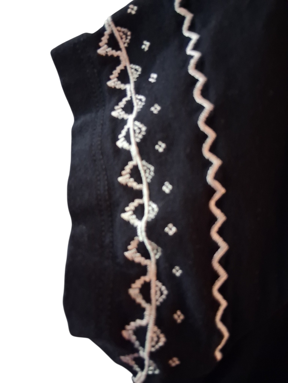 Style & Co. Black Embroidered Mini Dress Cottagecore Sundress - Picture 5 of 10